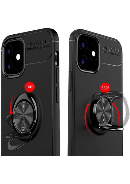 Apple iPhone 12 Mini Manyetik Yüzüklü Silikon Klıf