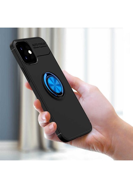 Apple iPhone 12 Mini Manyetik Yüzüklü Silikon Klıf