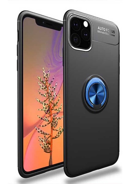 Apple iPhone 11 Pro Max Manyetik Yüzüklü Silikon Klıf