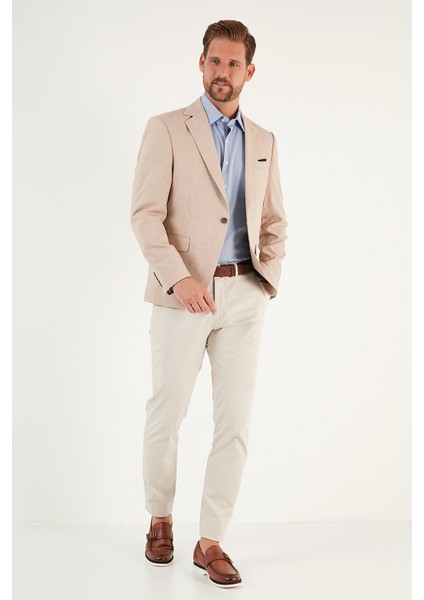Regular Fit 6 Drop Tek Yırtmaçlı Blazer Ceket Erkek Ceket Nipoye