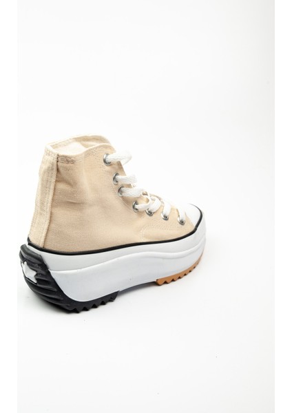 231905 Bej Kalın Taban Bilekli Kadın Sneaker