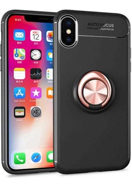 Apple iPhone Xs Max 6.5 Manyetik Yüzüklü Silikon Klıf