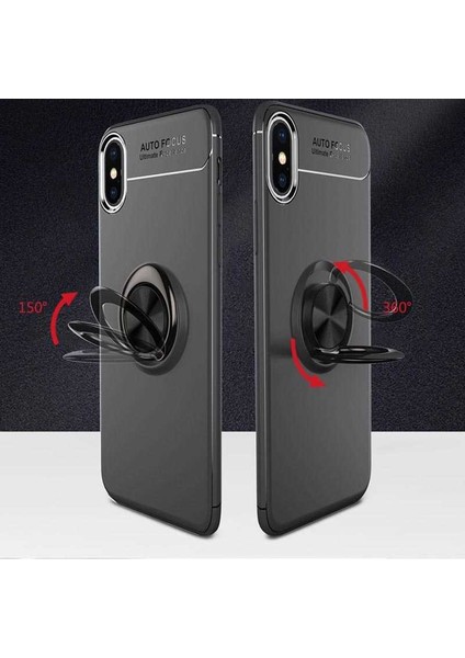 Apple iPhone Xs Max 6.5 Manyetik Yüzüklü Silikon Klıf