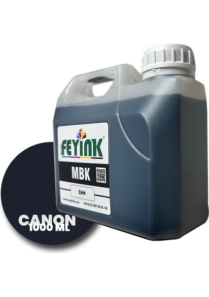 Feyink® Canon Pro Serisi Plotter Dye Kartuş Dolum Mürekkebi PFI-1300 PFI-1700 Mbk (Matt Black) -1000ML-