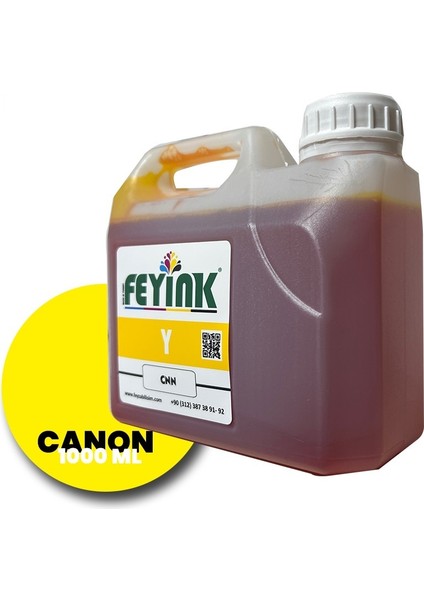 ® Canon Pro Serisi Plotter Dye Kartuş Dolum Mürekkebi PFI-1300 PFI-1700 Y (Yellow) -1000ML-