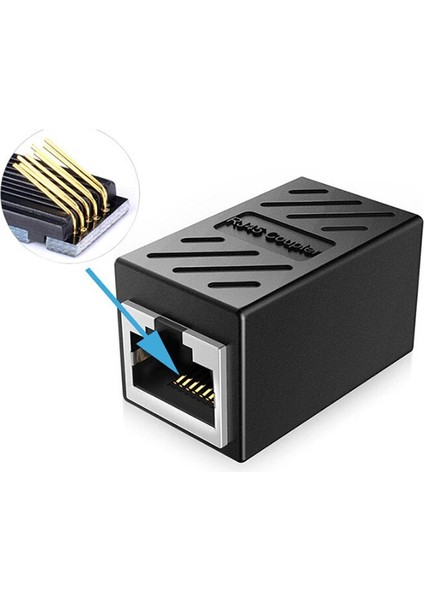 Kaliteli RJ45 Dişi Dişi Adaptör Gigabit RJ45 Ara Internet Kablosu Birleştirici