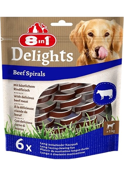 Smart Delights Beef Spirals Biftekli Burgu Köpek Ödülü 6lı