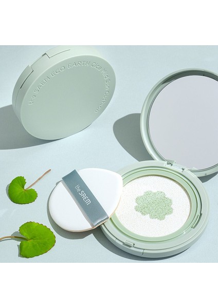 Vegan Eco Earth Cica İçeren Ton Eşitleyici Yüksek Koruma Faktörlü Sun Cushion SPF50+ PA++++