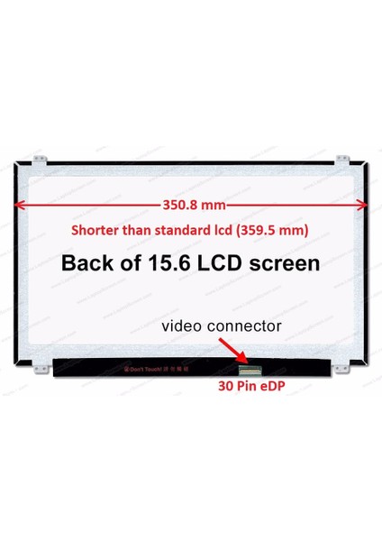 B156XTN08.1 HW3A Notebook LCD Panel, Ekran Hd / Ver.1