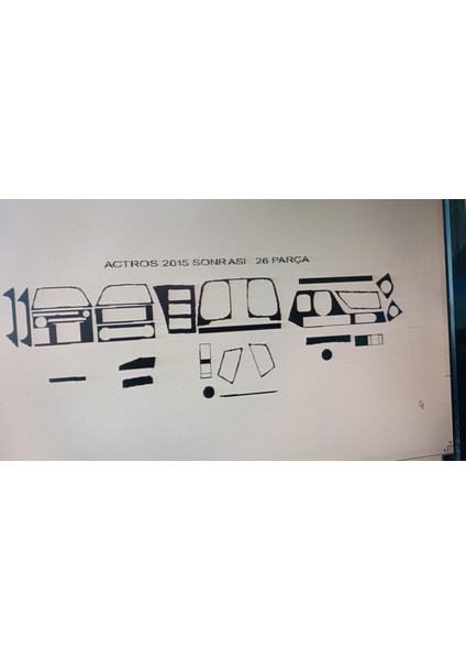 Mercedes Actros 2015> 25 Parça Torpido Kaplama modelleri