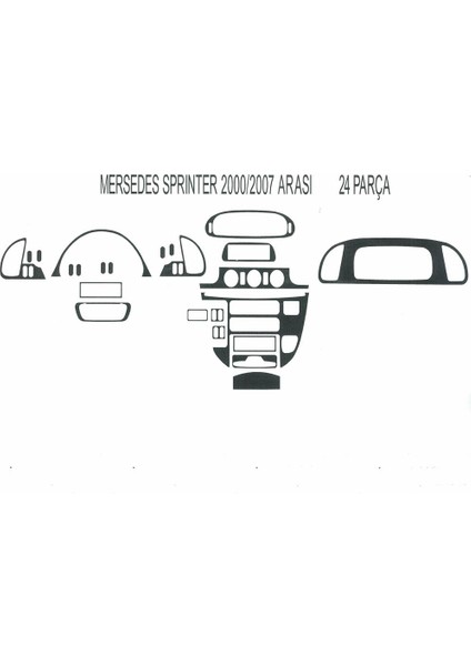Mercedes Sprınter 2002-2006 24 Parça Torpido Kaplama modelleri