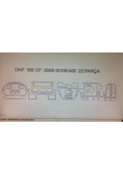 Daf 105 Xf 2006> 22 Parça Torpido Kaplama modelleri