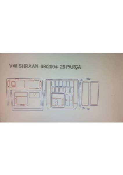 Volkswagen Sharan 2000-2004 24 Parça Torpido Kaplama modelleri