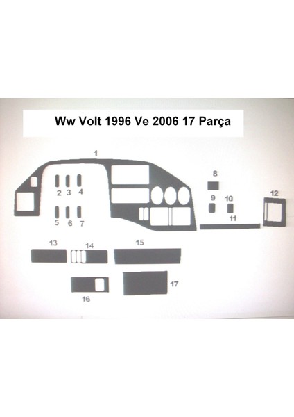 Volkswagen Volt 1996-2006 17 Parça Torpido Kaplama modelleri
