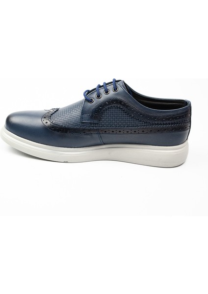 1062 Lacivert Deri Erkek Günlük Ayakkabı modelleri