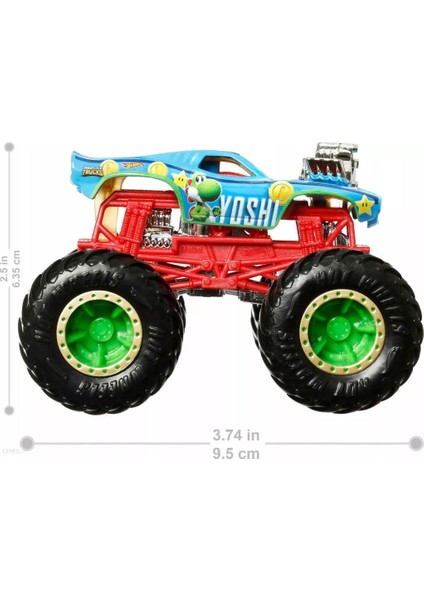 Monster Trucks Gösteri Dünyası Temalı 1:24 Arabalar Yoshi HCR77 modelleri