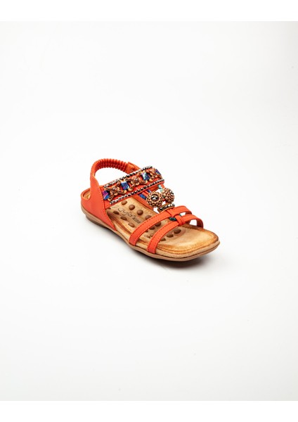 158 - 2 Turuncu Kız Çocuk Sandalet