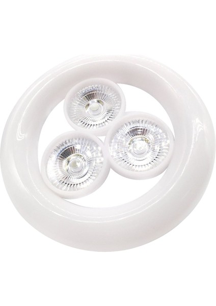 KK-901 E27 Duy 36 Watt Beyaz 3'lü Ufo LED Lamba