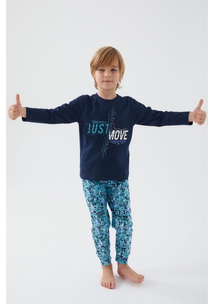 3049 Move Running Faster Erkek Çocuk Kısa Kol Pijama Takım fiyatları