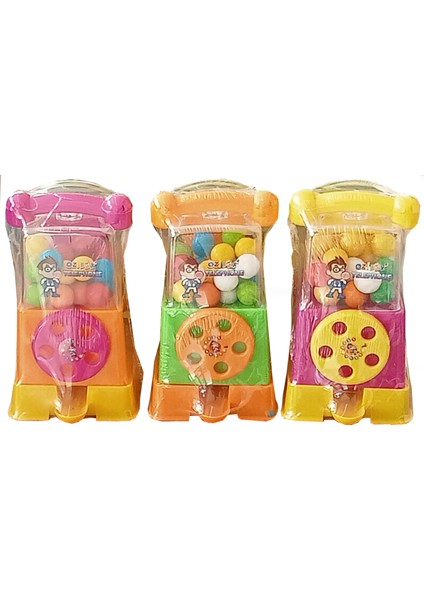 3 Adet Telefon Sakız Makinesi 3X55 gr 3 Farklı Renk Şekerli Sakız