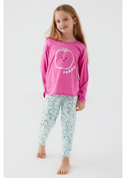 3063 Garson Pomme Apple Kız Çocuk Uzun Kol Pijama Takım