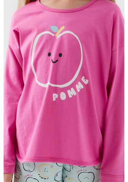3063 Garson Pomme Apple Kız Çocuk Uzun Kol Pijama Takım