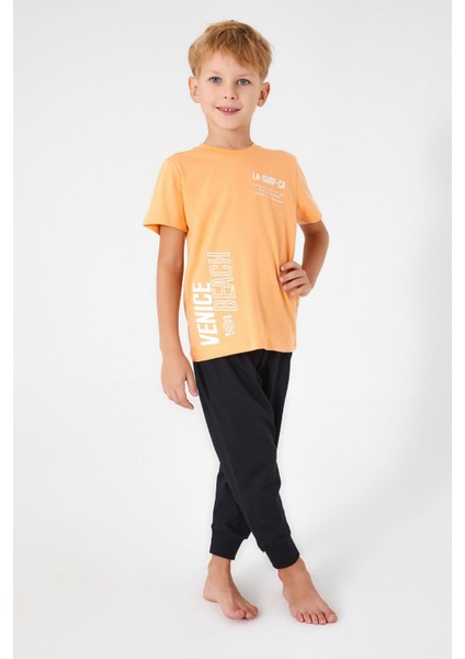3041 Garson Venice Beach Erkek Çocuk Kısa Kol Pijama Takım fiyatları