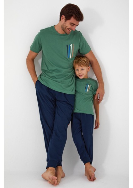 3019 Afterwave Erkek Çocuk Kısa Kol Pijama Takım