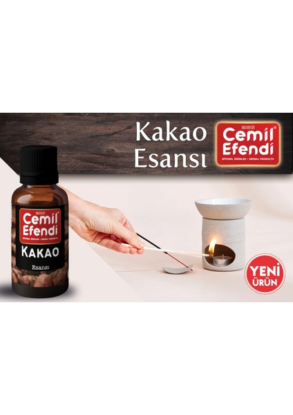 Kakao 10 ml Esansiyel Uçucu Buhurdanlık Yağı Difüzör Esansı Oda Kokusu