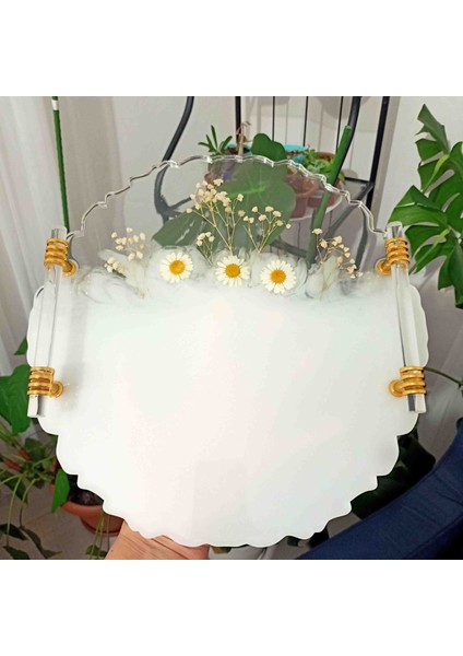 Epoksi Söz Nişan Damat Kahvesi Tepsi Seti