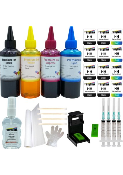 Hp Deskjet 2720 / 2721 Siyah / Renkli Kartuş Dolum Seti Muadil