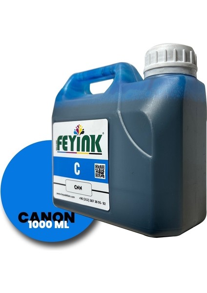 Feyink® Canon Tm-Tx Serisi Plotter Dye Kartuş Dolum Mürekkebi PFI-310 PFI-710 C (Cyan) -1000ML-