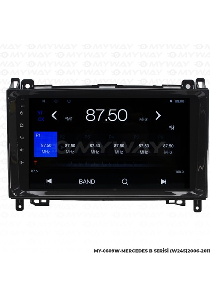 Mercedes B150-B180-B200 Android 12 Kablosuz Carplay Navigasyon Multimedya Ekran Teyp - Myway MY-0609W