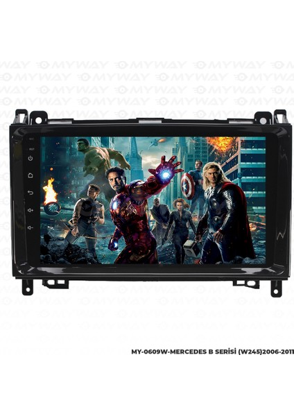 Mercedes B150-B180-B200 Android 12 Kablosuz Carplay Navigasyon Multimedya Ekran Teyp - Myway MY-0609W