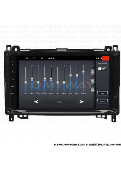 Mercedes B150-B180-B200 Android 12 Kablosuz Carplay Navigasyon Multimedya Ekran Teyp - Myway MY-0609W