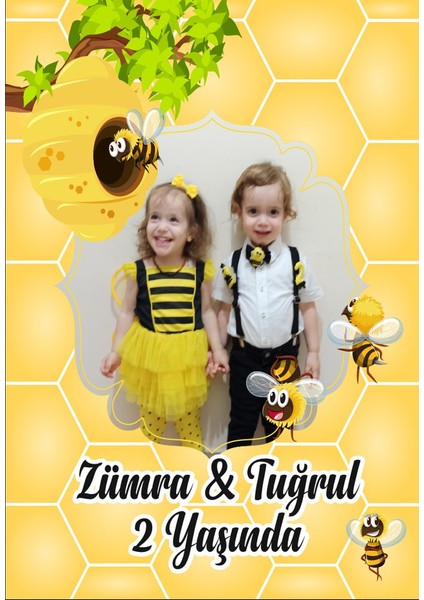 Arı Temalı Doğum Günü AFIŞI35 x 50 cm