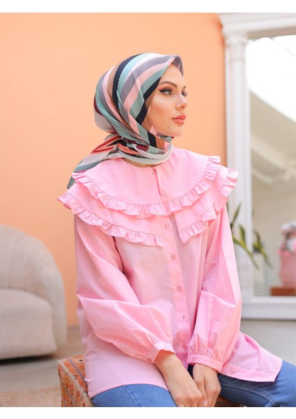 Akra Desen Pilise Eşarp Mint Yeşili