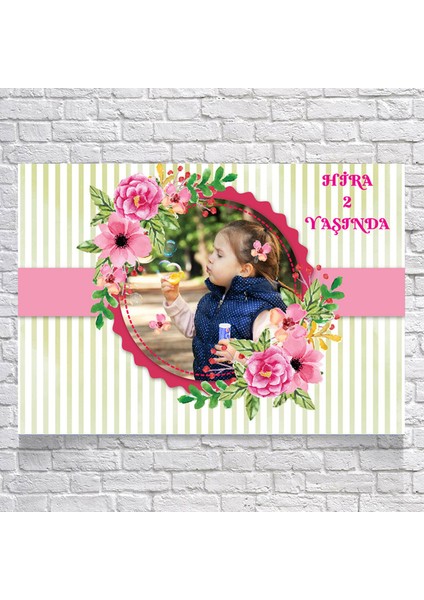 Çiçekli Doğum Günü Afişi 35 x 50 cm