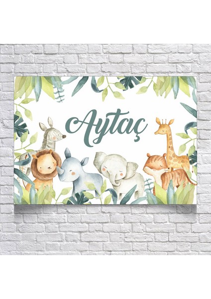 Safari Temalı Doğum Günü AFIŞI35 x 50 cm
