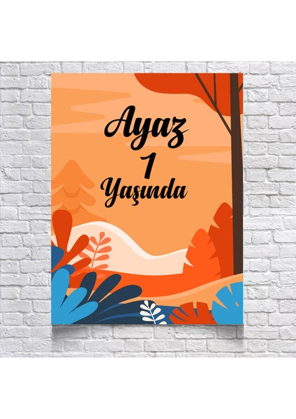 Sonbahar Temalı Doğum Günü AFIŞI35 x 50 cm