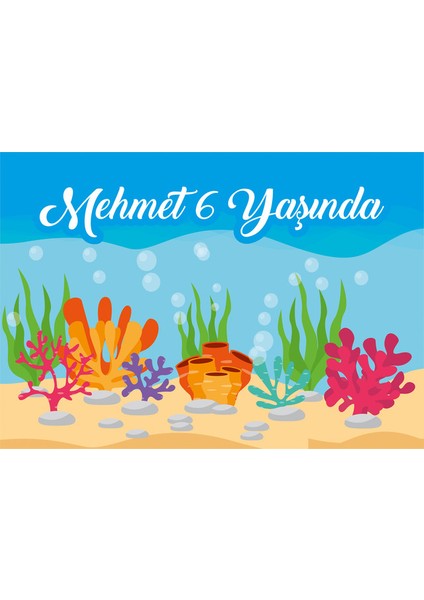 Deniz Temalı Doğum Günü AFIŞI35 x 50 cm