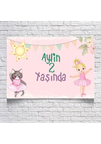 Balerin Temalı Doğum Günü AFIŞI35 x 50 cm
