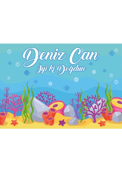 Deniz Temalı Doğum Günü AFIŞI35 x 50 cm