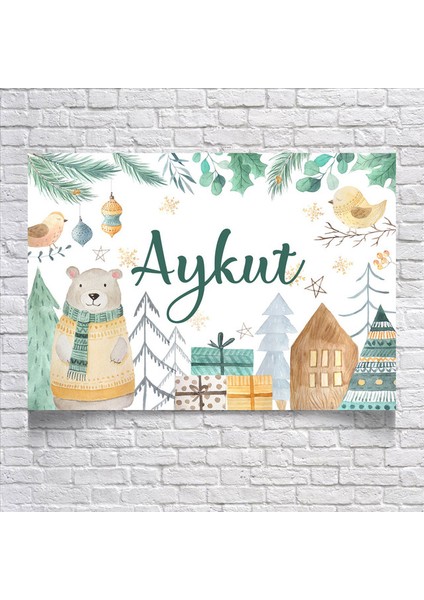 Sevimli Ayıcık Temalı Doğum Günü AFIŞI35 x 50 cm
