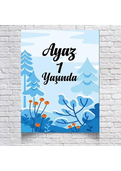 Kış Temalı Doğum Günü AFIŞI35 x 50 cm