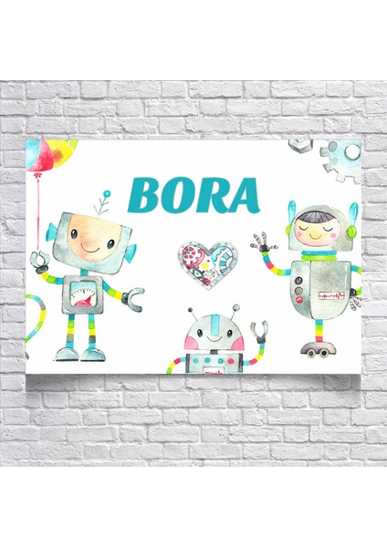 Robot Temalı Doğum Günü AFIŞI35 x 50 cm