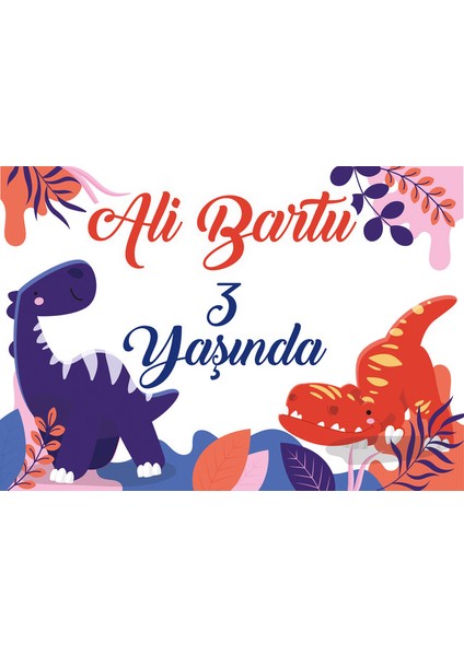 Dinazor Temalı Doğum Günü AFIŞI35 x 50 cm