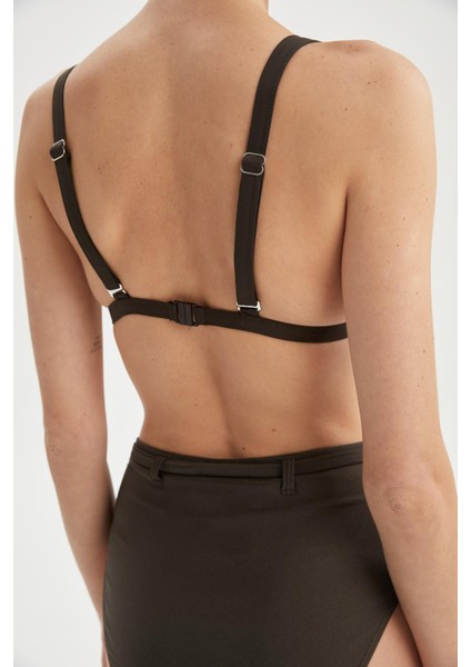 Kalın Askılı Üçgen Kaplı Bikini Üstü T3667AZ21SM fırsatları