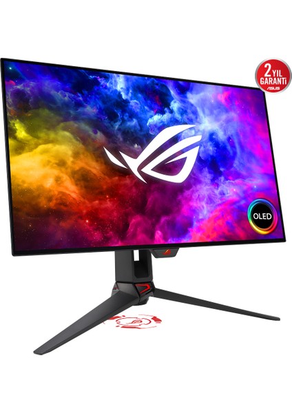 Rog Swift OLED PG27AQDM 26,5 240HZ 0.03MS (Dp HDMI Usb) Freesync ve G-Sync Uyumlu 2k 2560 x 1440   Gamıng OLED Ekran Monitör