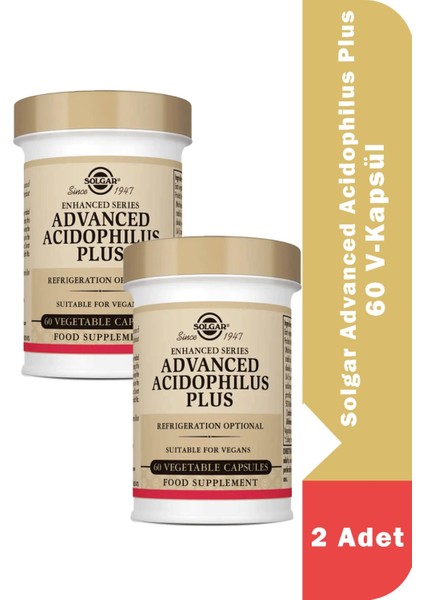 Advanced Acidophilus Plus 60 V-Kapsül 2 Adet